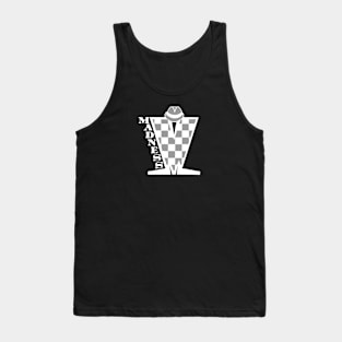 Madness HD Checkerboard White & Grey Tank Top